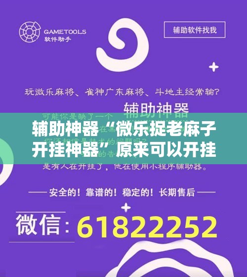 辅助神器“微乐捉老麻子开挂神器”原来可以开挂