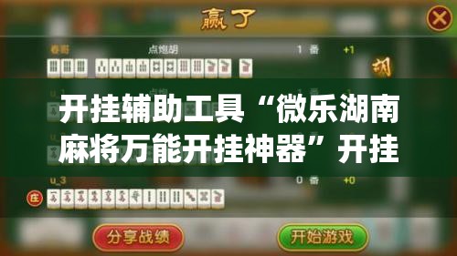 开挂辅助工具“微乐湖南麻将万能开挂神器”开挂(透视)最新辅助详细