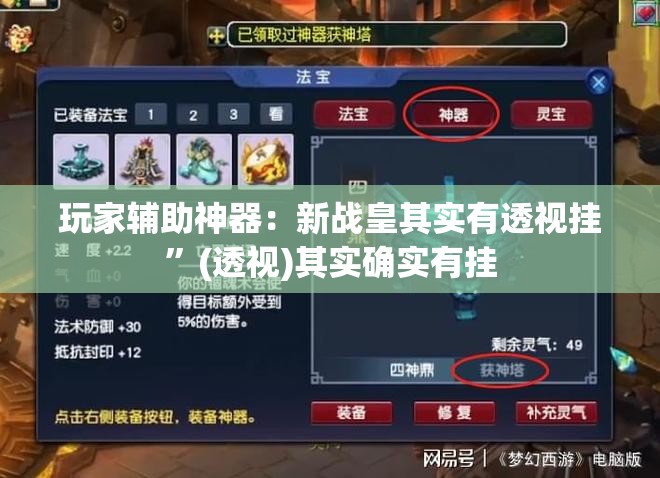 玩家辅助神器：新战皇其实有透视挂	”(透视)其实确实有挂