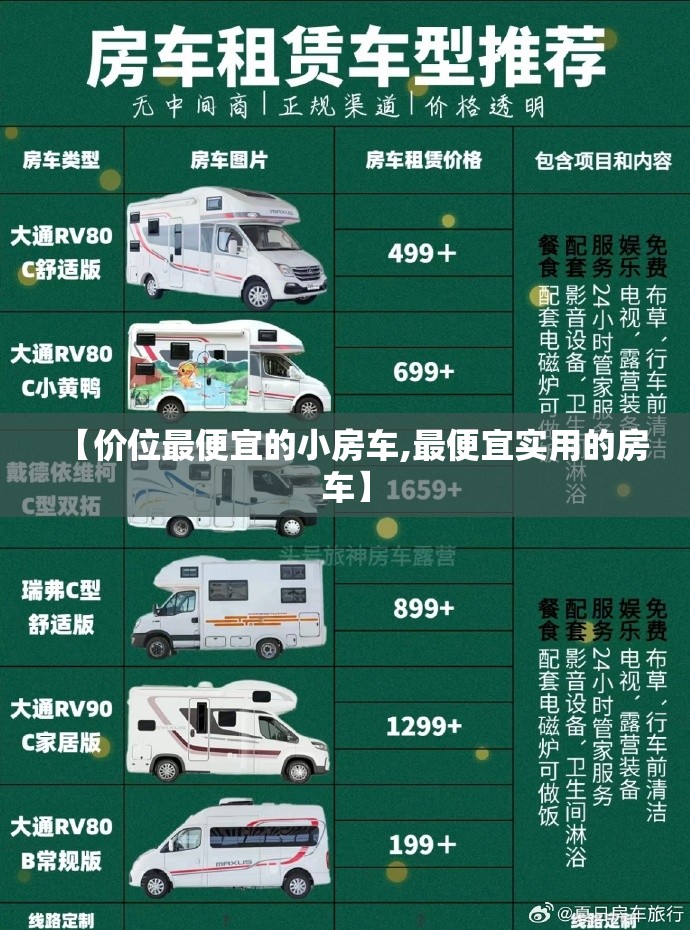 【价位最便宜的小房车,最便宜实用的房车】 【价位最便宜的小房车,最便宜实用的房车】