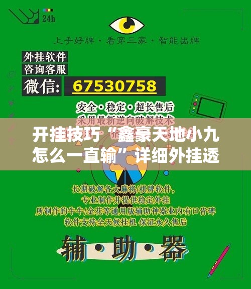 开挂技巧“鑫豪天地小九怎么一直输	”详细外挂透视辅助软件教程