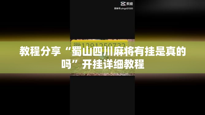 教程分享“蜀山四川麻将有挂是真的吗”开挂详细教程