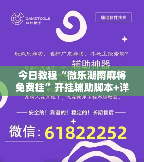 今日教程“微乐湖南麻将免费挂”开挂辅助脚本+详细开挂安装教程