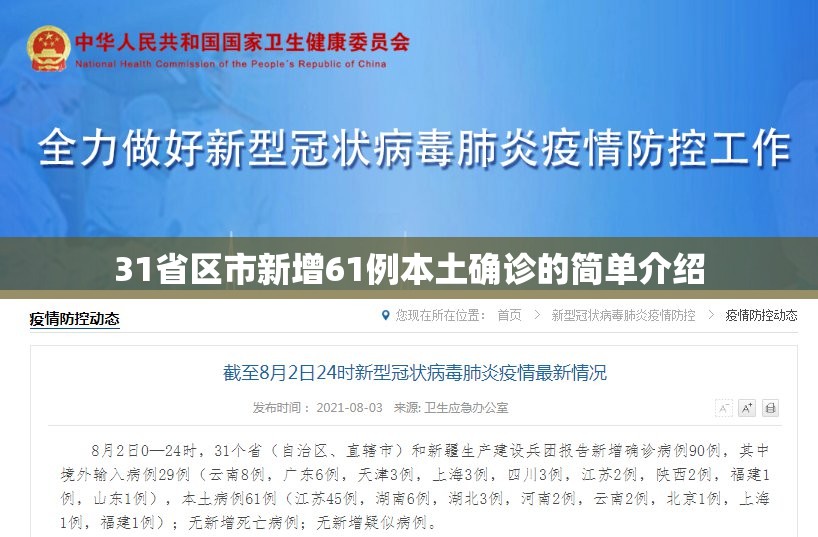 31省区市新增61例本土确诊的简单介绍 31省区市新增61例本土确诊的简单介绍