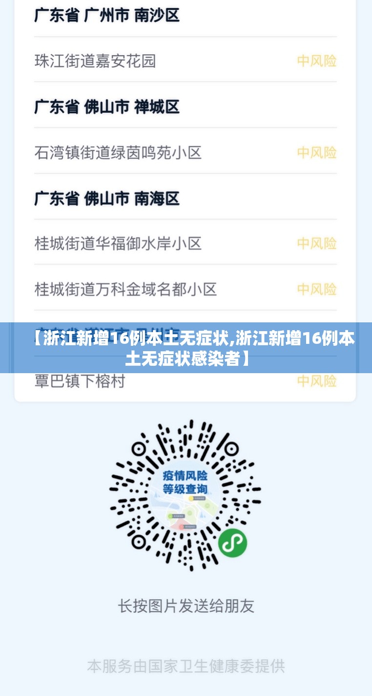 【浙江新增16例本土无症状,浙江新增16例本土无症状感染者】 【浙江新增16例本土无症状,浙江新增16例本土无症状感染者】