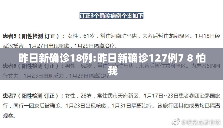昨日新确诊18例:昨日新确诊127例7 8 怕 我 昨日新确诊18例:昨日新确诊127例7 8 怕 我