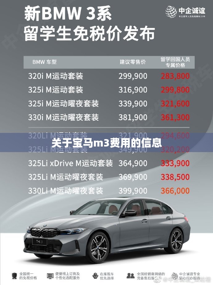 关于宝马m3费用的信息 关于宝马m3费用的信息