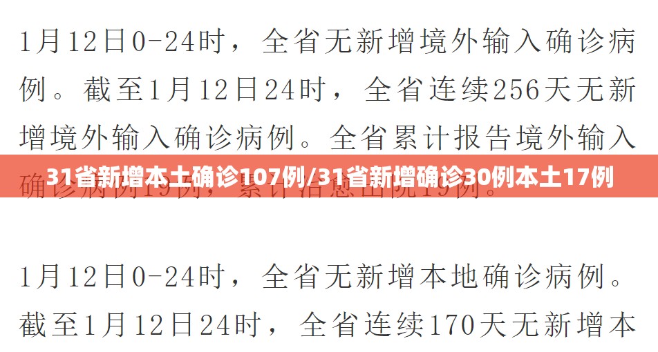 31省新增本土确诊107例/31省新增确诊30例本土17例 31省新增本土确诊107例/31省新增确诊30例本土17例