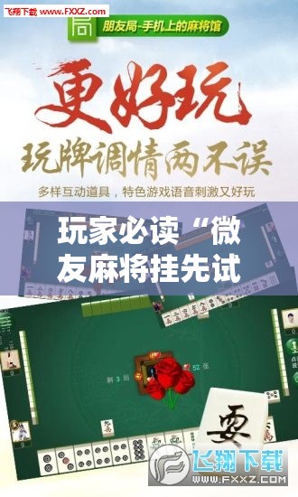 玩家必读“微友麻将挂先试用后付款”开挂辅助脚本+详细开挂安装教程