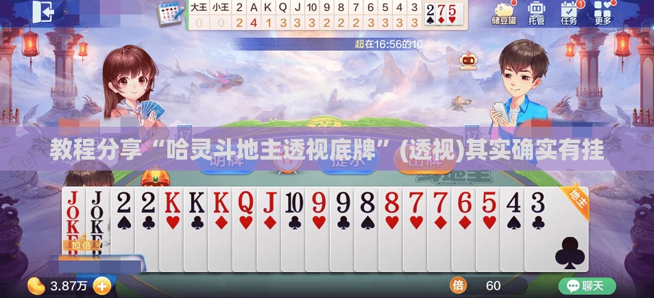 教程分享“哈灵斗地主透视底牌”(透视)其实确实有挂
