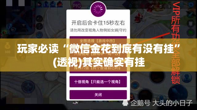 玩家必读“微信金花到底有没有挂”(透视)其实确实有挂