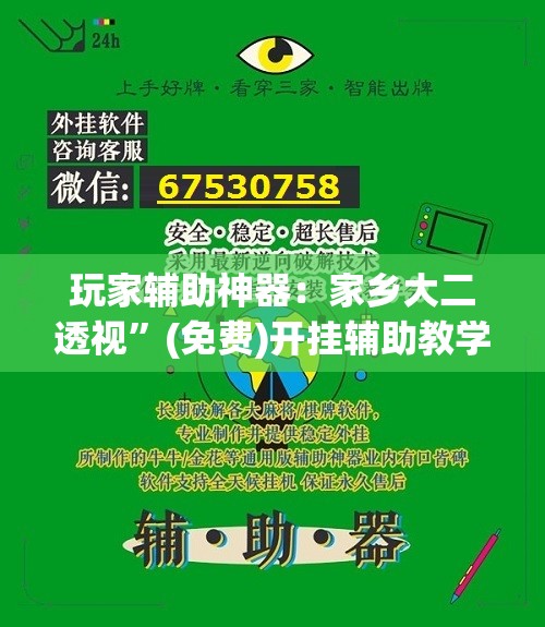 玩家辅助神器：家乡大二透视”(免费)开挂辅助教学(最新辅助开挂教程)
