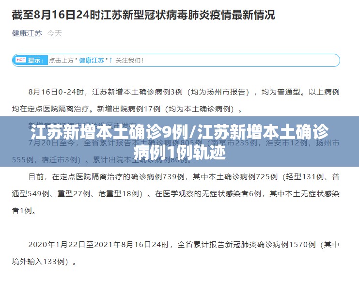 江苏新增本土确诊9例/江苏新增本土确诊病例1例轨迹 江苏新增本土确诊9例/江苏新增本土确诊病例1例轨迹