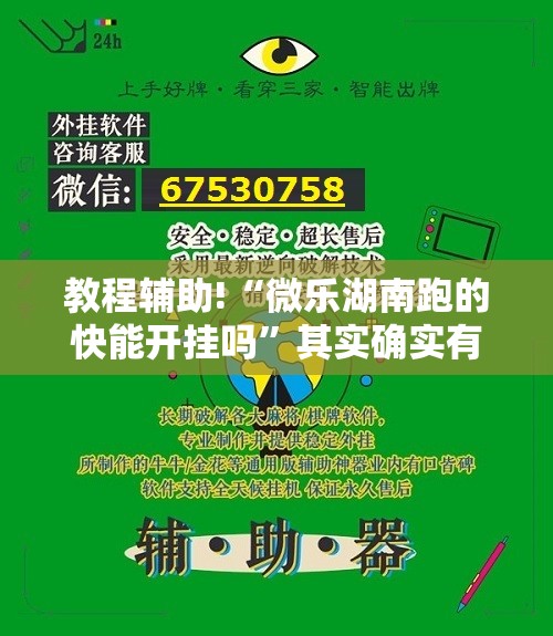 教程辅助!“微乐湖南跑的快能开挂吗”其实确实有挂
