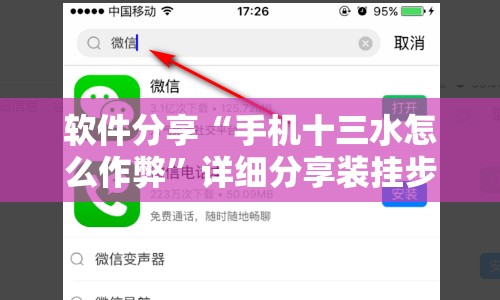 软件分享“手机十三水怎么作弊”详细分享装挂步骤