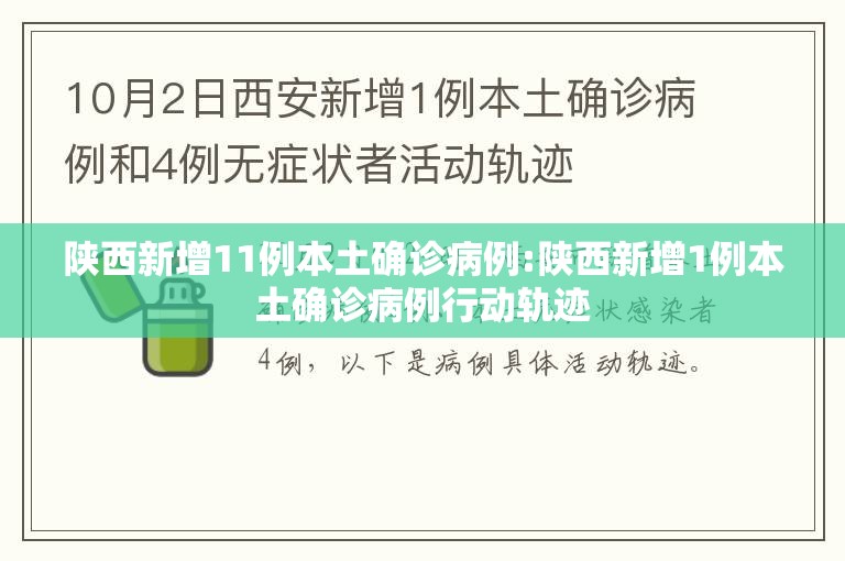 陕西新增11例本土确诊病例:陕西新增1例本土确诊病例行动轨迹 陕西新增11例本土确诊病例:陕西新增1例本土确诊病例行动轨迹