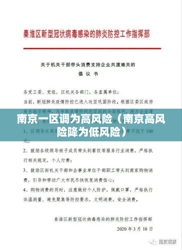 南京一区调为高风险（南京高风险降为低风险）