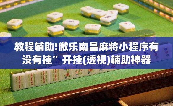 教程辅助!微乐南昌麻将小程序有没有挂”开挂(透视)辅助神器