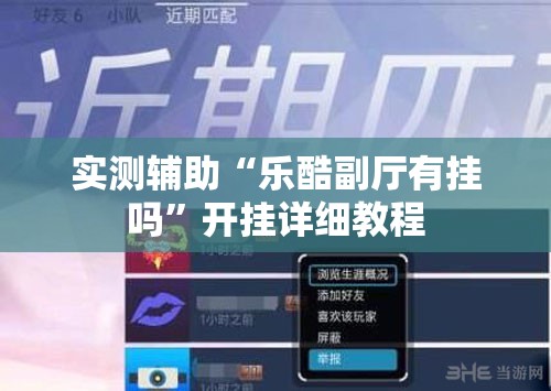 实测辅助“乐酷副厅有挂吗	”开挂详细教程
