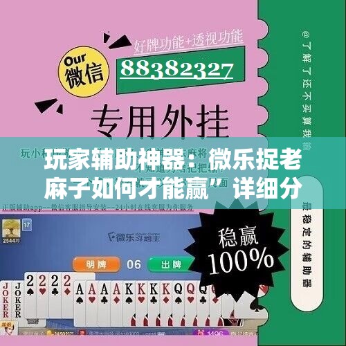 玩家辅助神器：微乐捉老麻子如何才能赢”详细分享装挂步骤
