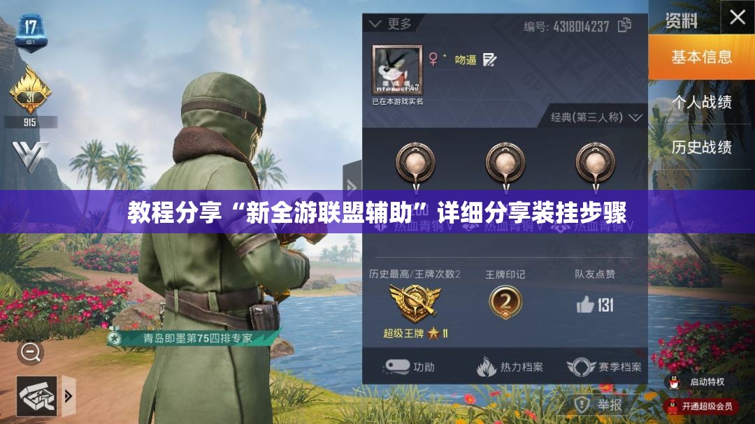 教程分享“新全游联盟辅助	”详细分享装挂步骤