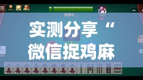 实测分享“微信捉鸡麻将开挂辅助器通用版”(透视)其实确实有挂