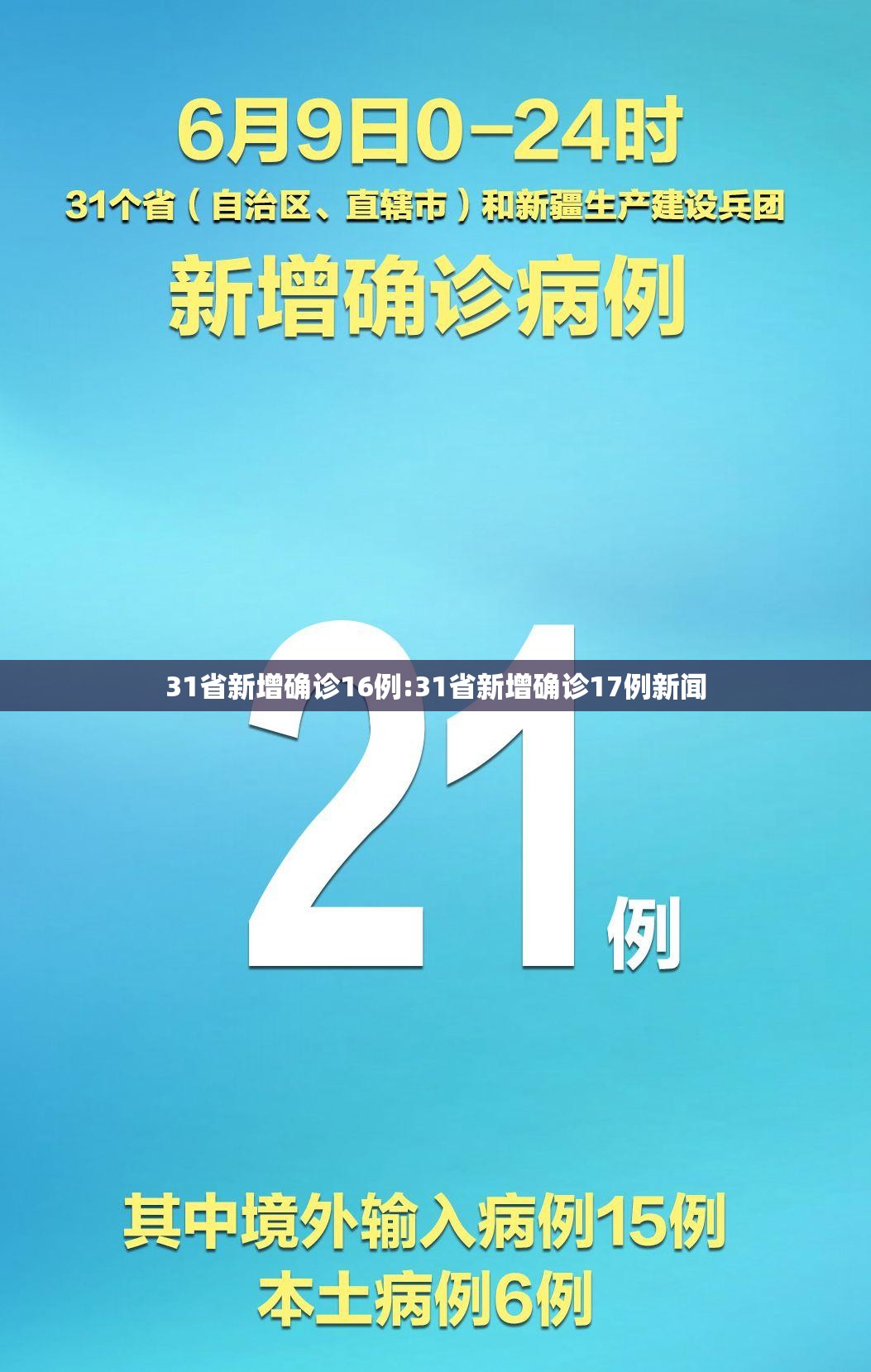 31省新增确诊16例:31省新增确诊17例新闻 31省新增确诊16例:31省新增确诊17例新闻