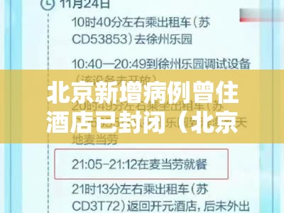 北京新增病例曾住酒店已封闭(北京 酒店 封闭) 北京新增病例曾住酒店已封闭(北京 酒店 封闭)