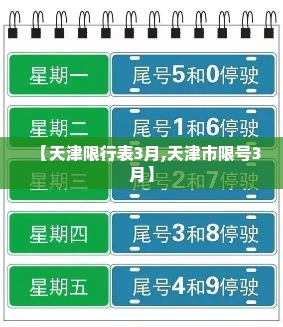 【天津限行表3月,天津市限号3月】