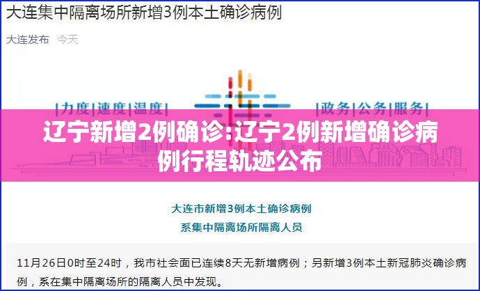 辽宁新增2例确诊:辽宁2例新增确诊病例行程轨迹公布