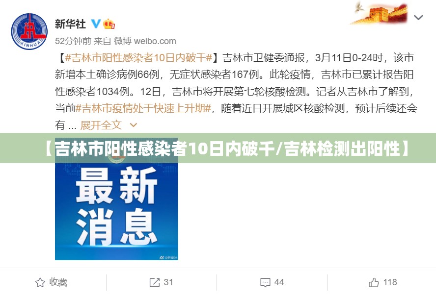 【吉林市阳性感染者10日内破千/吉林检测出阳性】