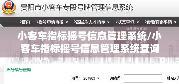 小客车指标摇号信息管理系统/小客车指标摇号信息管理系统查询