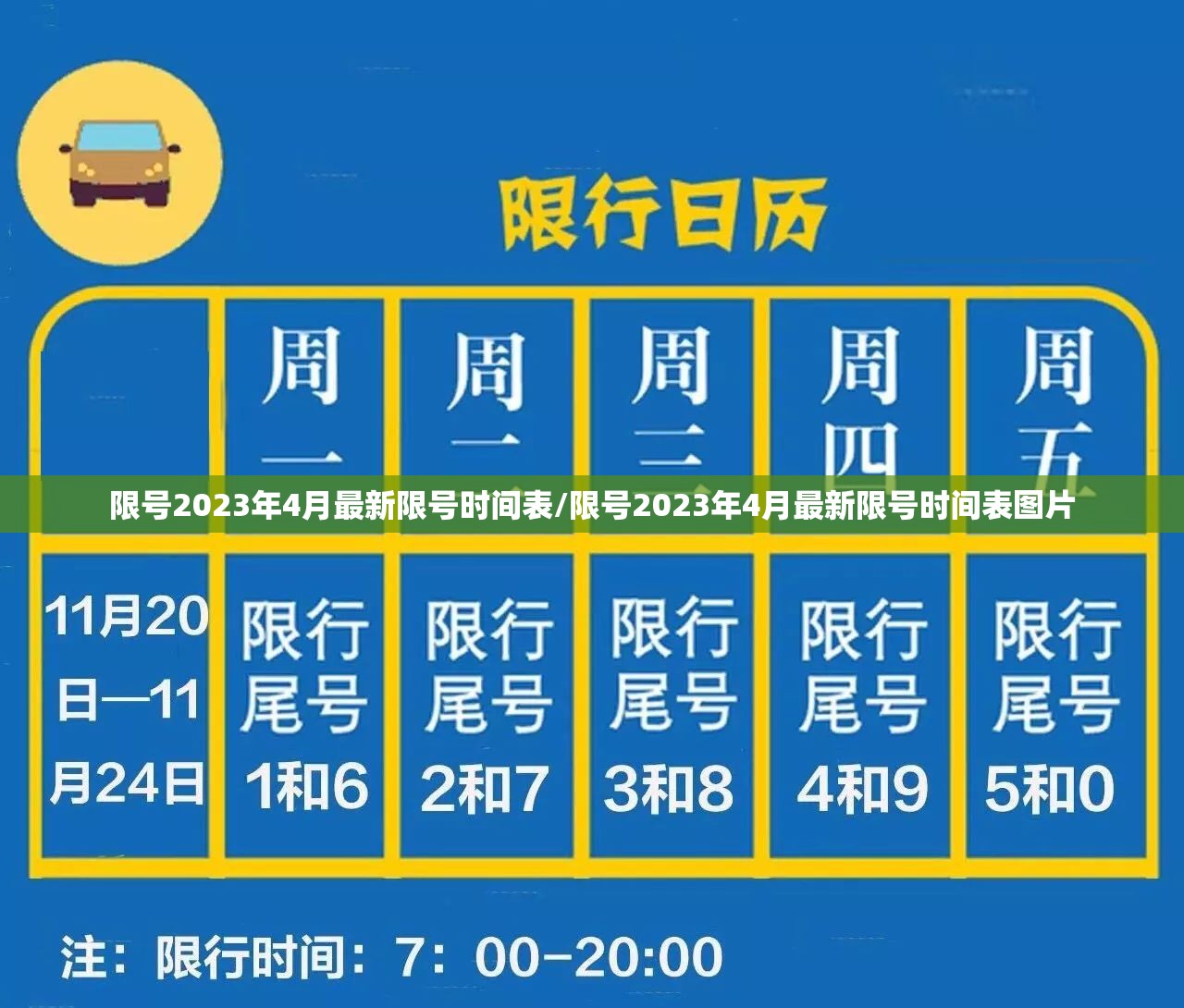 限号2023年4月最新限号时间表/限号2023年4月最新限号时间表图片