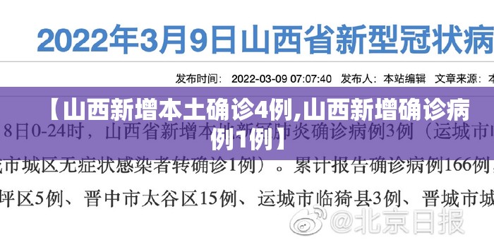 【山西新增本土确诊4例,山西新增确诊病例1例】 【山西新增本土确诊4例,山西新增确诊病例1例】