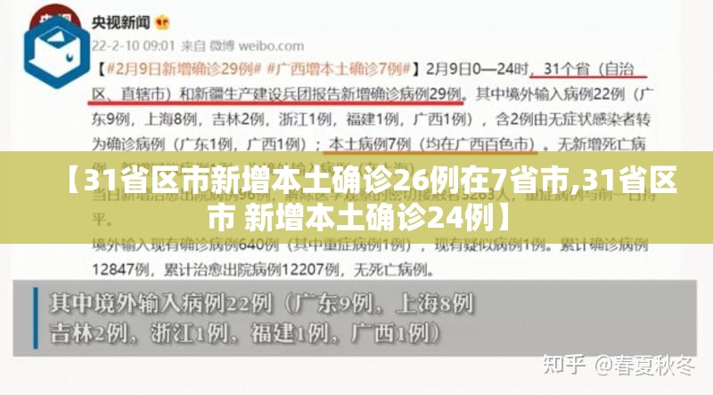 【31省区市新增本土确诊26例在7省市,31省区市 新增本土确诊24例】