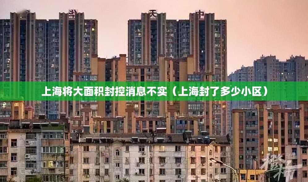 上海将大面积封控消息不实（上海封了多少小区）