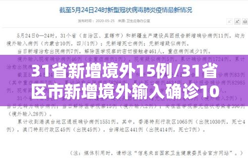 31省新增境外15例/31省区市新增境外输入确诊10例