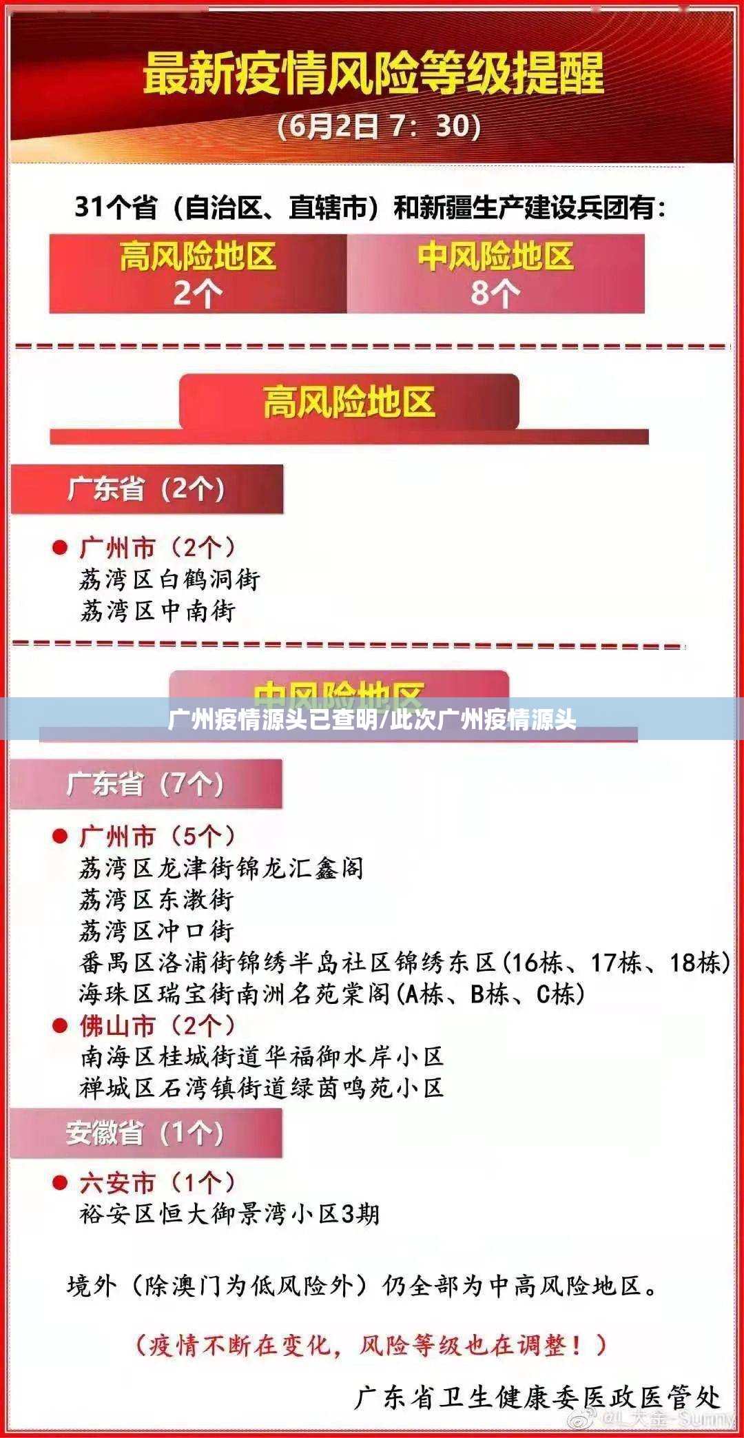 广州疫情源头已查明/此次广州疫情源头