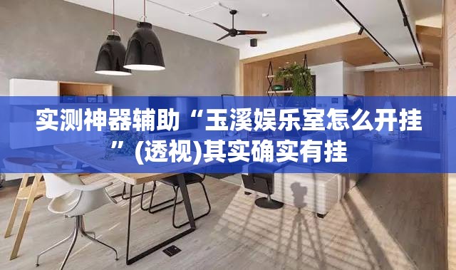 实测神器辅助“玉溪娱乐室怎么开挂”(透视)其实确实有挂