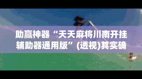 助赢神器“天天麻将川南开挂辅助器通用版”(透视)其实确实有挂