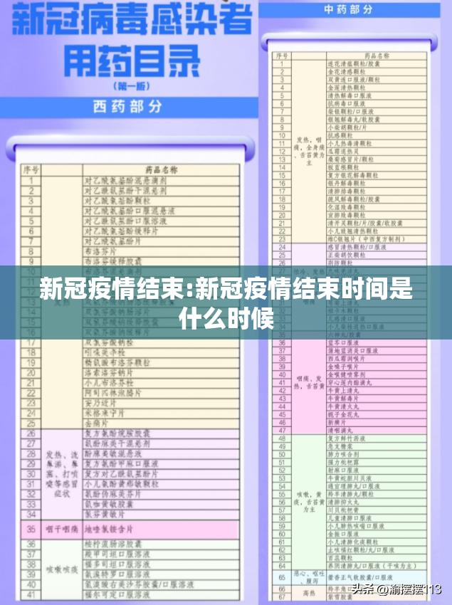 新冠疫情结束:新冠疫情结束时间是什么时候