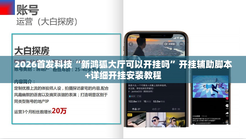 2026首发科技“新鸿狐大厅可以开挂吗”开挂辅助脚本+详细开挂安装教程