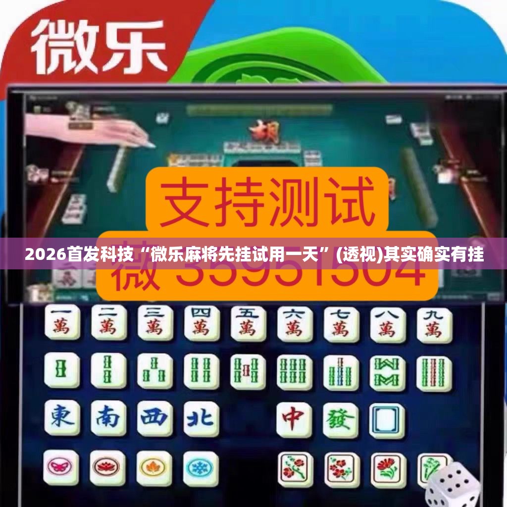 2026首发科技“微乐麻将先挂试用一天	”(透视)其实确实有挂
