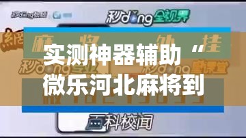 实测神器辅助“微乐河北麻将到底有没有挂”(透视挂)辅助下载教程