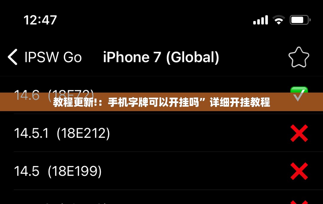 教程更新!：手机字牌可以开挂吗”详细开挂教程