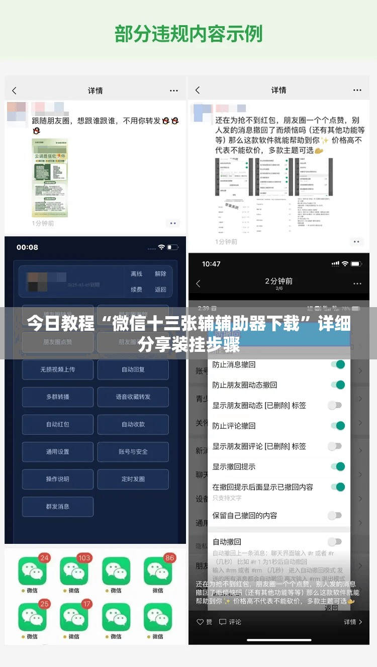今日教程“微信十三张辅辅助器下载”详细分享装挂步骤