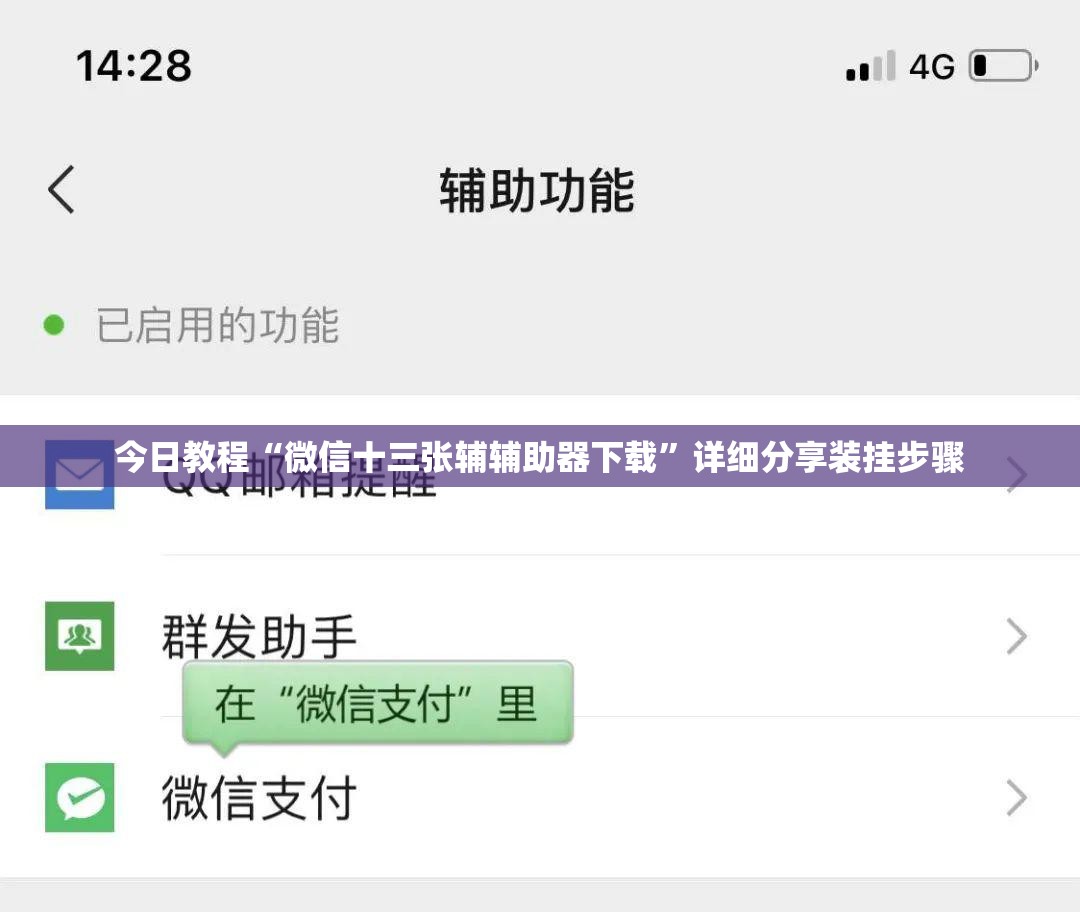 今日教程“微信十三张辅辅助器下载”详细分享装挂步骤