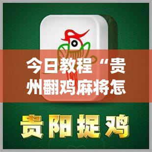 今日教程“贵州翻鸡麻将怎么开挂	”(辅助神器)开挂详细教程