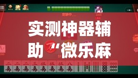 实测神器辅助“微乐麻将小程序开挂神器下载	”(透视)其实确实有挂