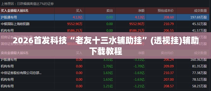 2026首发科技“老友十三水辅助挂”(透视挂)辅助下载教程